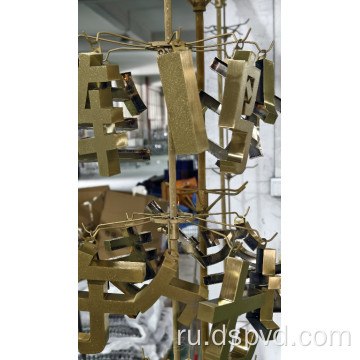 Буквенный логотип из нержавеющей стали с титановым PVD-покрытием